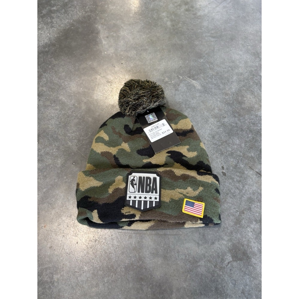 Camo Embroidered NBA American Flag Beanie Brand New With Tags